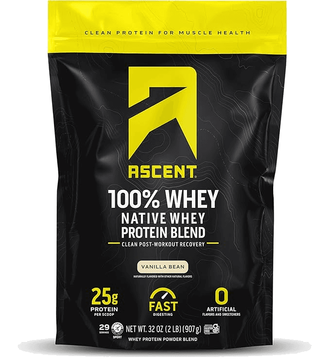 Ascent 100% Whey Protein Powder - Post Workout Whey Protein Isolate product image