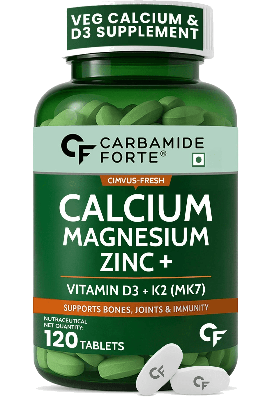 Carbamide Forte Veg Calcium and Vitamin D3 Tablets product image